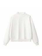 Essential Fleece Mock-Neck Crew Sweatshirt