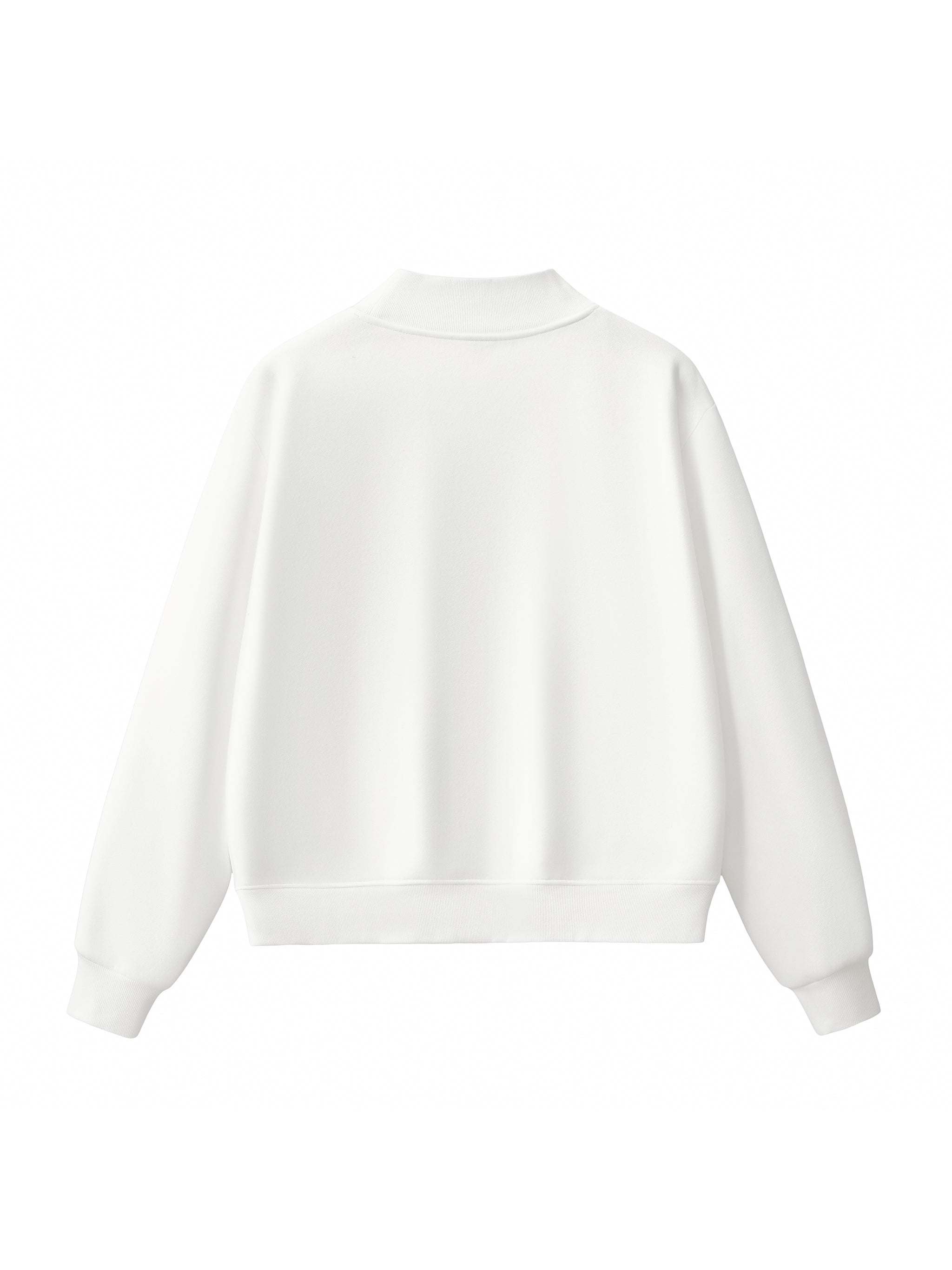 Essential Fleece Mock-Neck Crew Sweatshirt