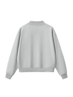 Essential Fleece Mock-Neck Crew Sweatshirt
