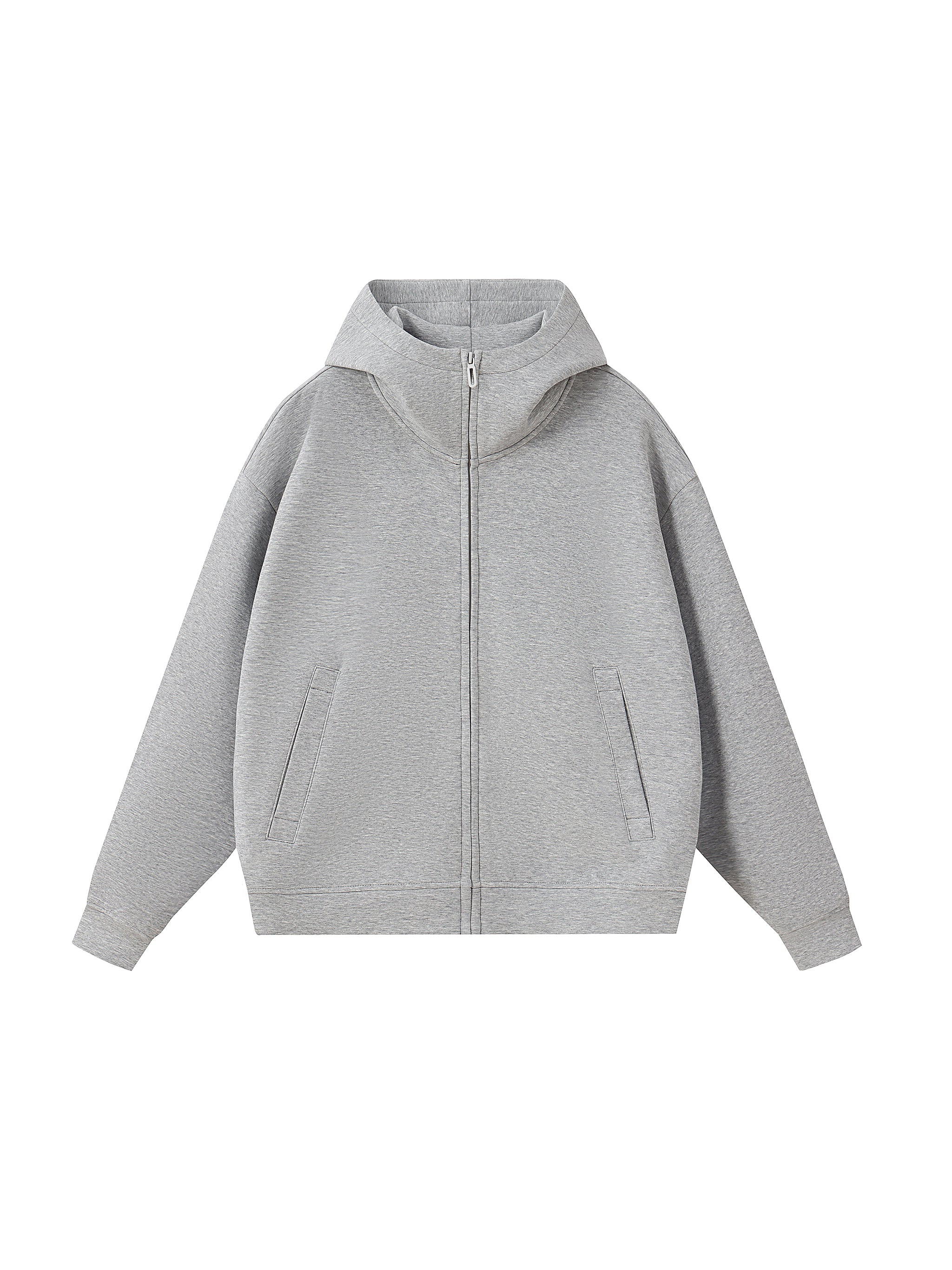 Essential Heavyweight High Neck  Zip-Up Hoodie