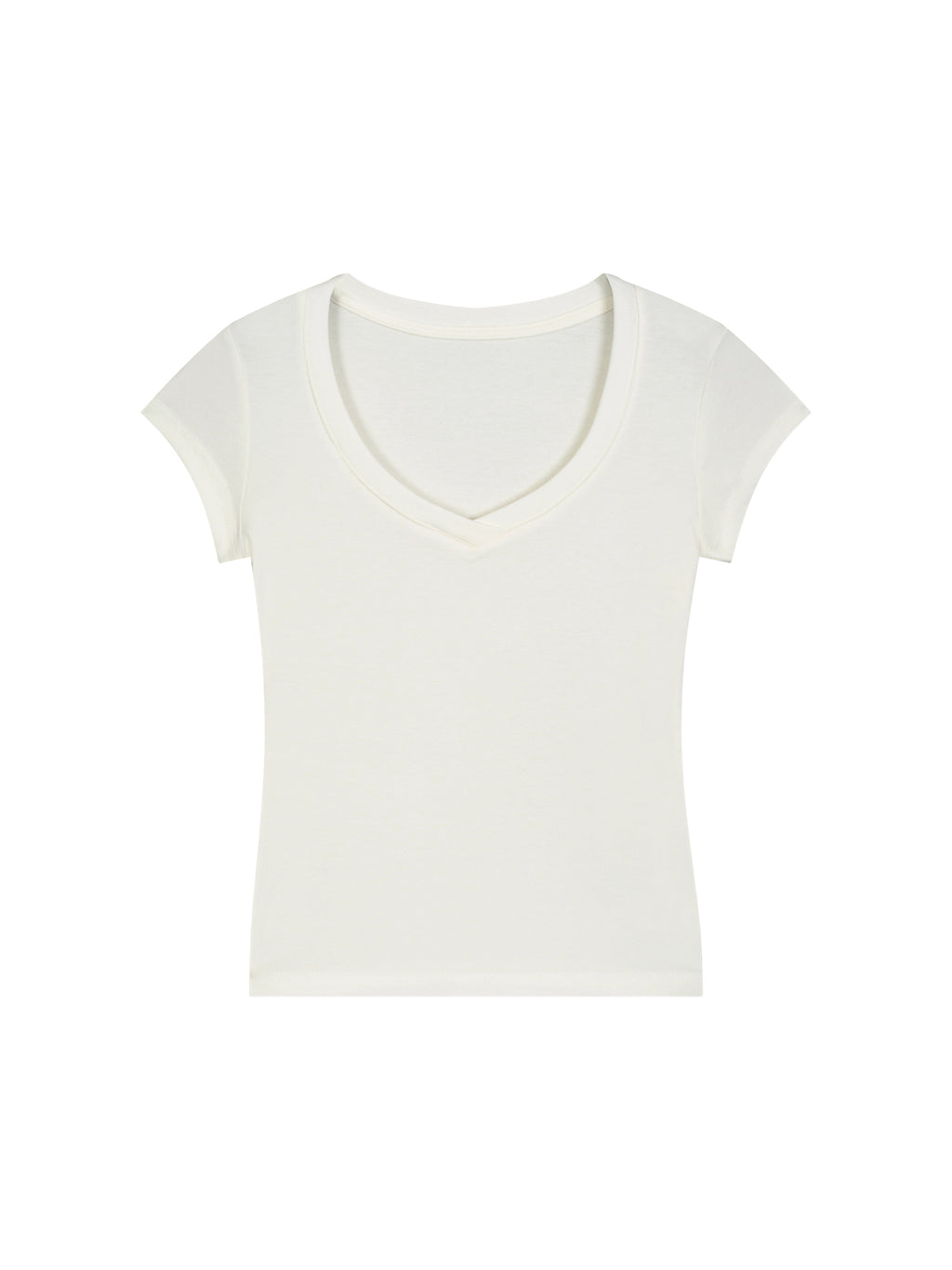 Essential V-Neck Bodycon T-Shirt