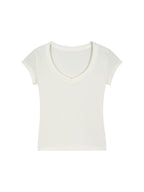 Essential V-Neck Bodycon T-Shirt