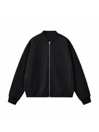 Essential Zip-Up Fleeced Varsity Jacket