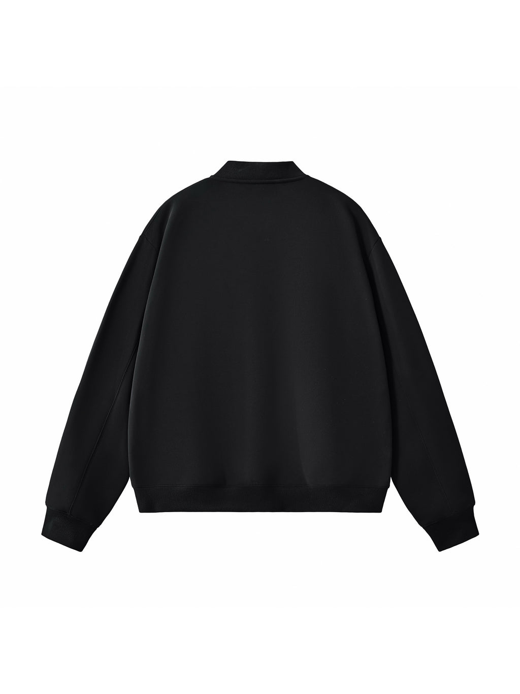 Essential Zip-Up Fleeced Varsity Jacket