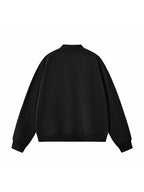 Essential Zip-Up Fleeced Varsity Jacket