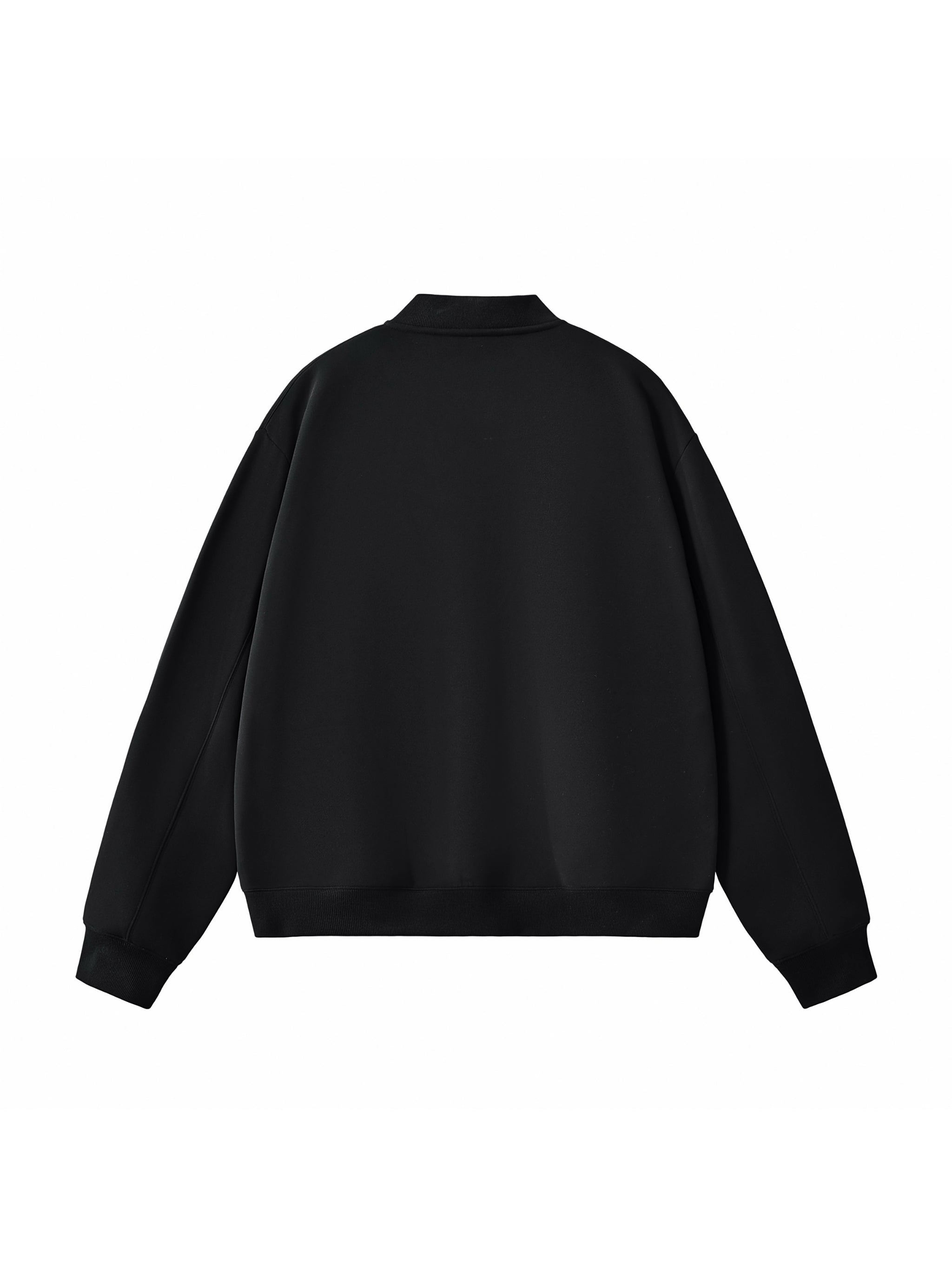Essential Zip-Up Fleeced Varsity Jacket