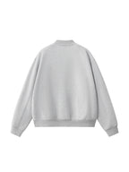 Essential Zip-Up Fleeced Varsity Jacket