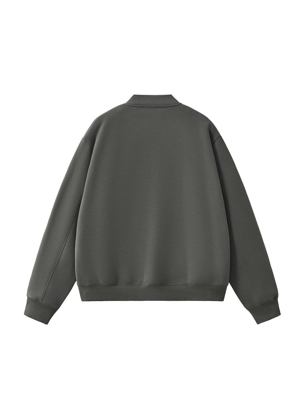 Essential Zip-Up Fleeced Varsity Jacket