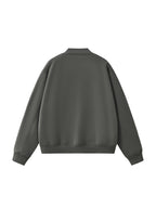 Essential Zip-Up Fleeced Varsity Jacket