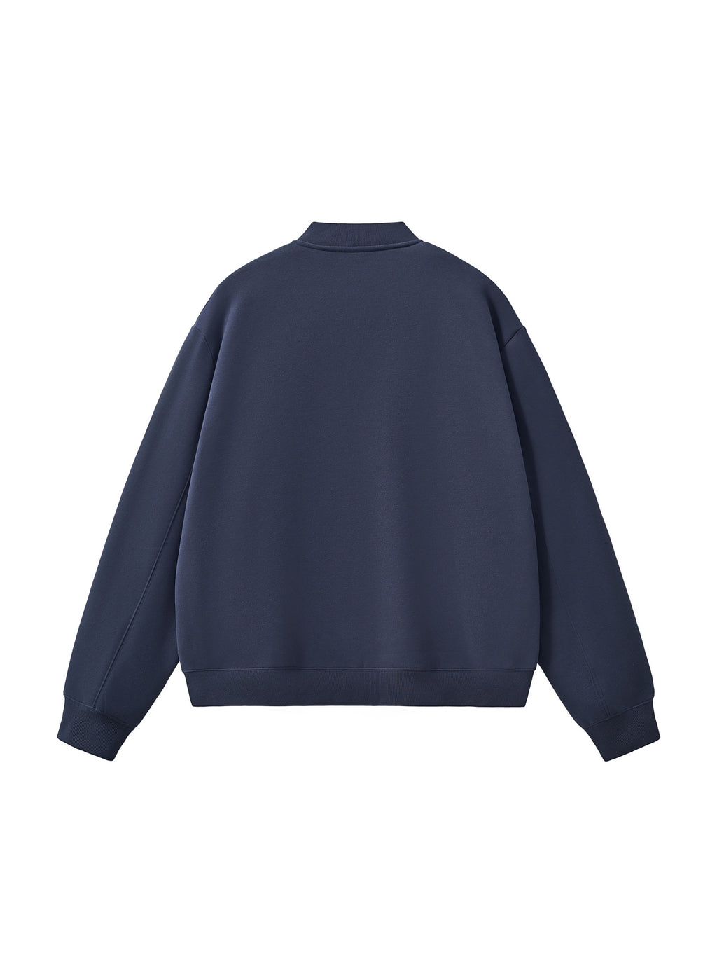 Essential Zip-Up Fleeced Varsity Jacket