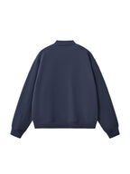 Essential Zip-Up Fleeced Varsity Jacket