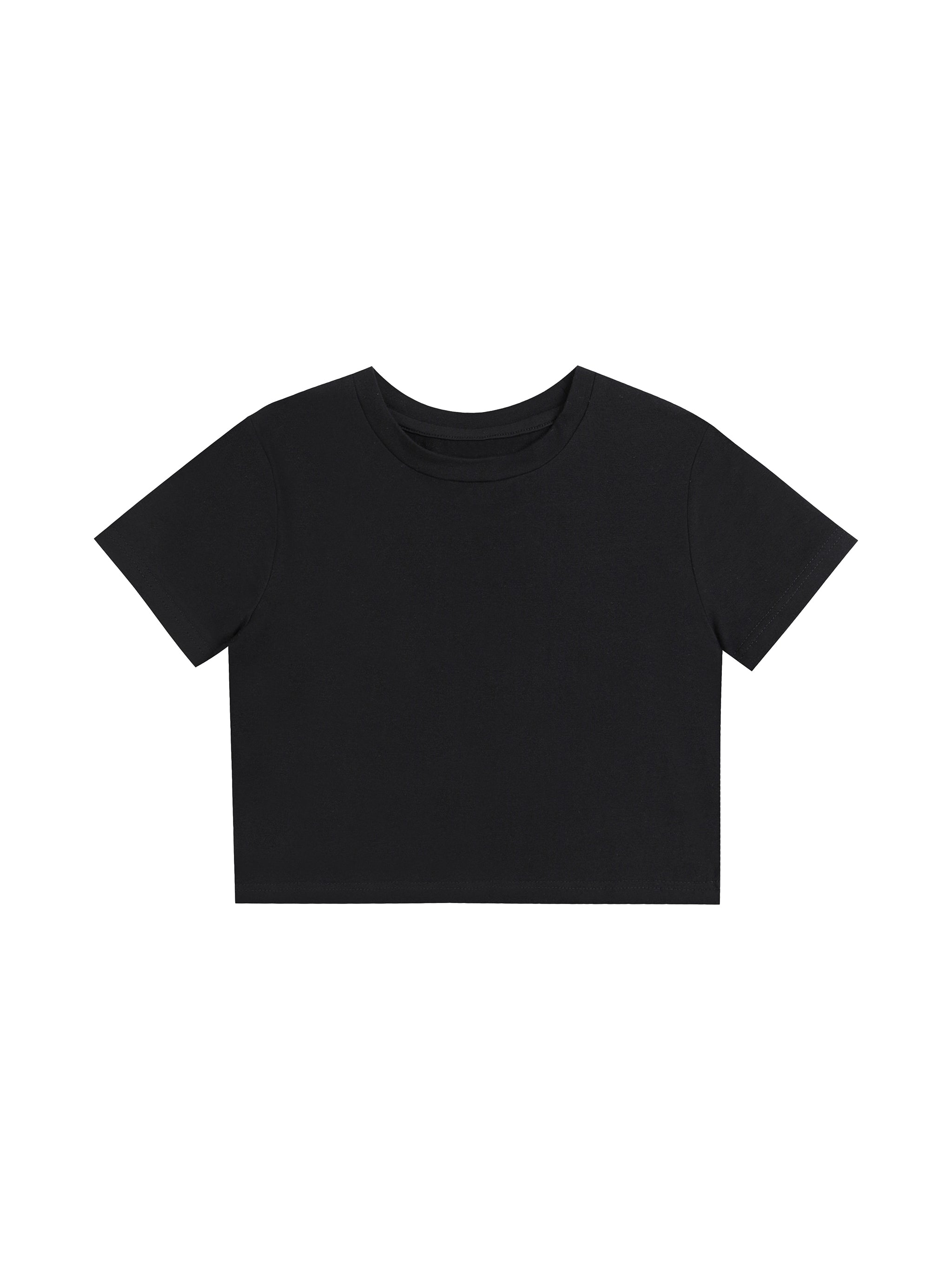 Fitted Crop Cotton T-Shirt