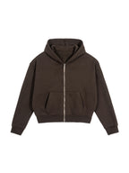 Fleece Zip-Up Boxy Hoodie - Women