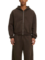 Fleece Zip-Up Boxy Hoodie - Men
