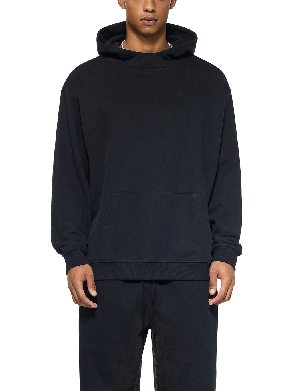 Fleeced High Neck Hoodie