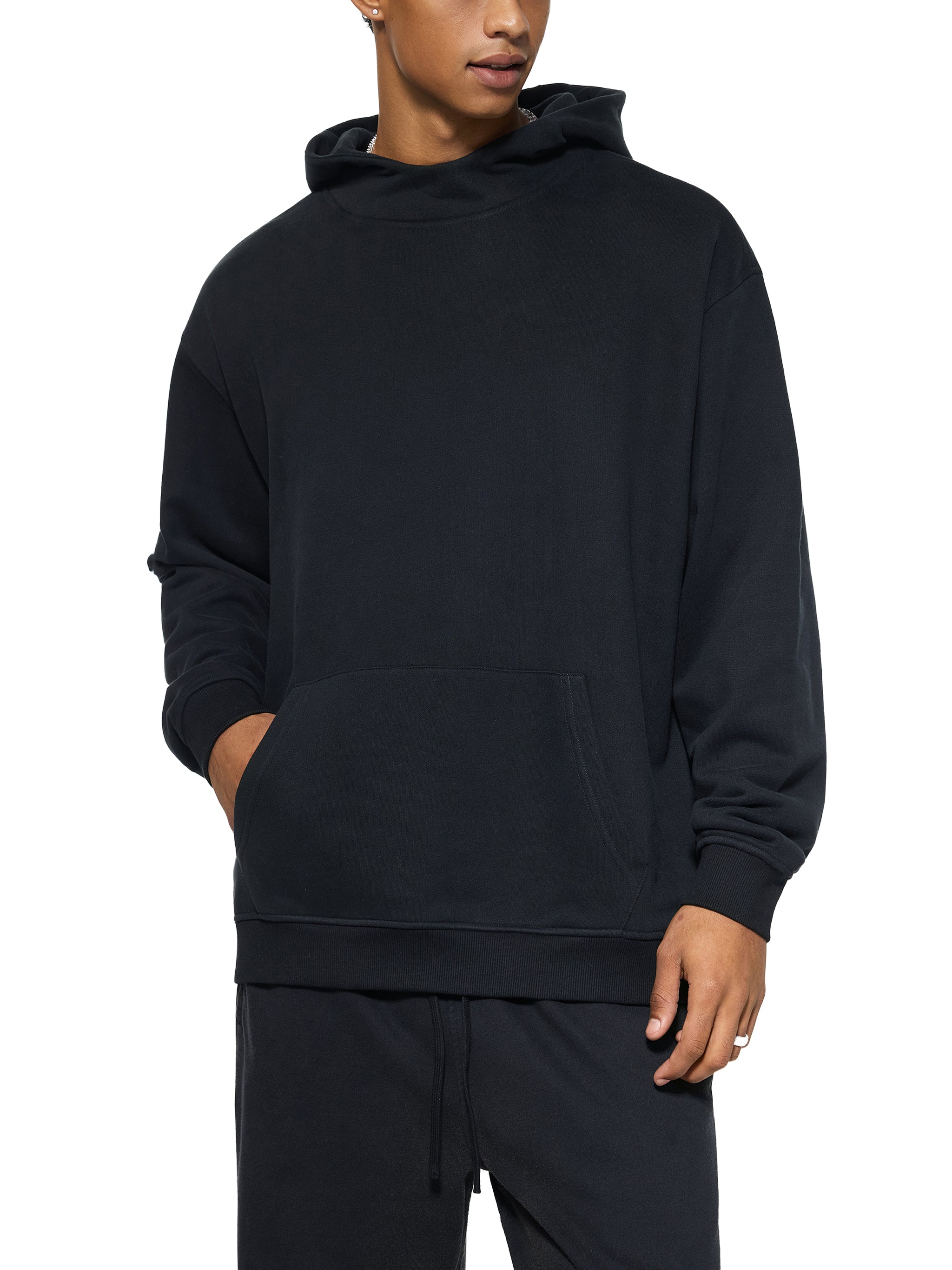 Fleeced High Neck Hoodie