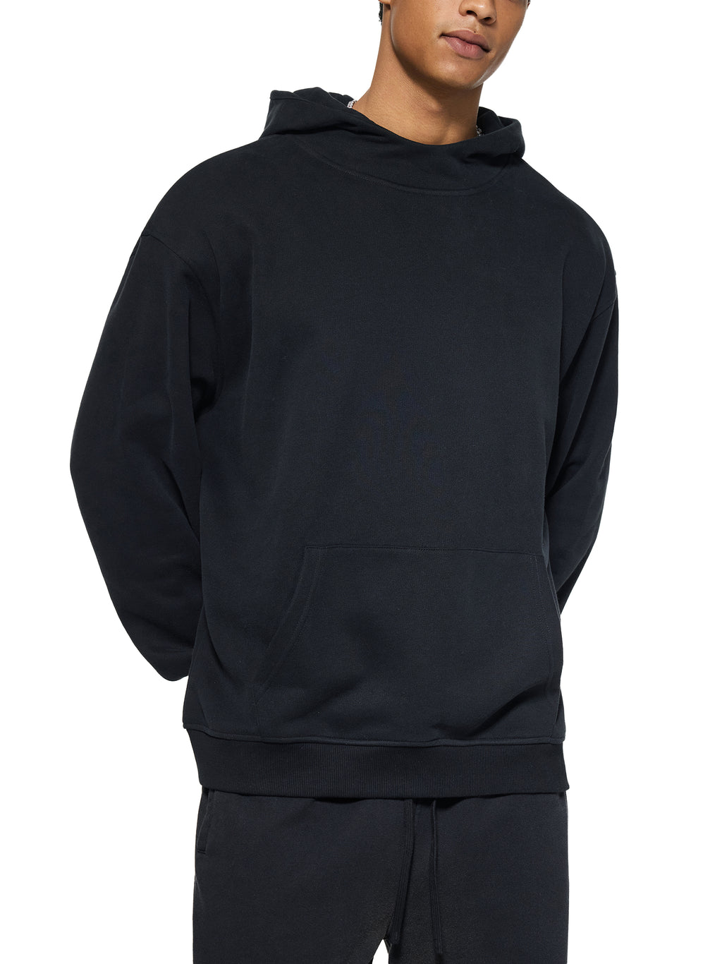 Fleeced High Neck Hoodie