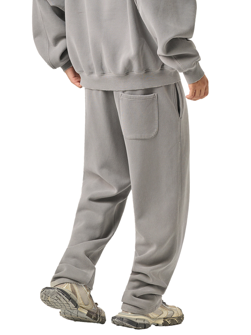 Frayed Enzyme Washed Fleece Sweatpants