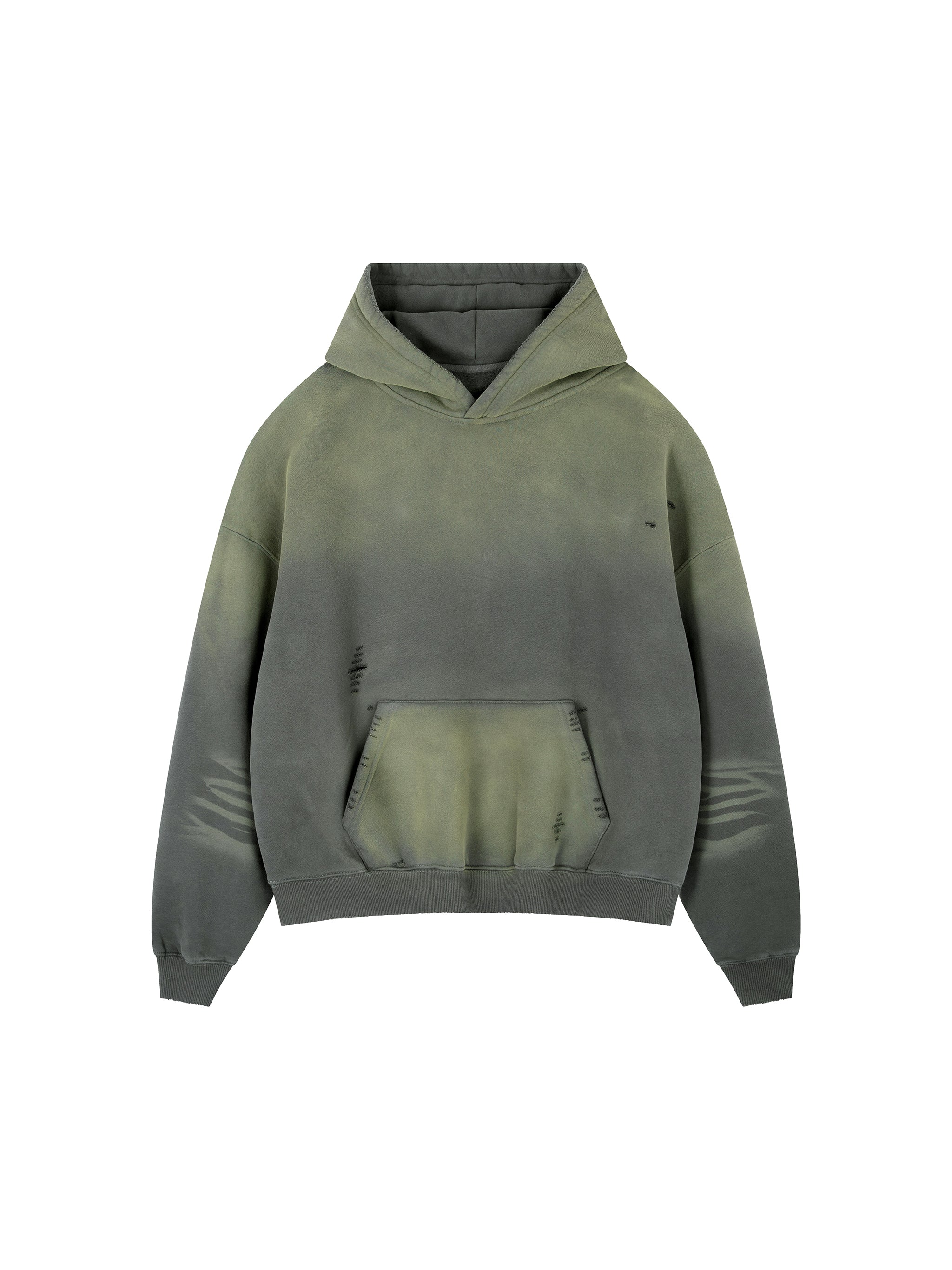 Frayed Sunfade Boxy Fleece Hoodie