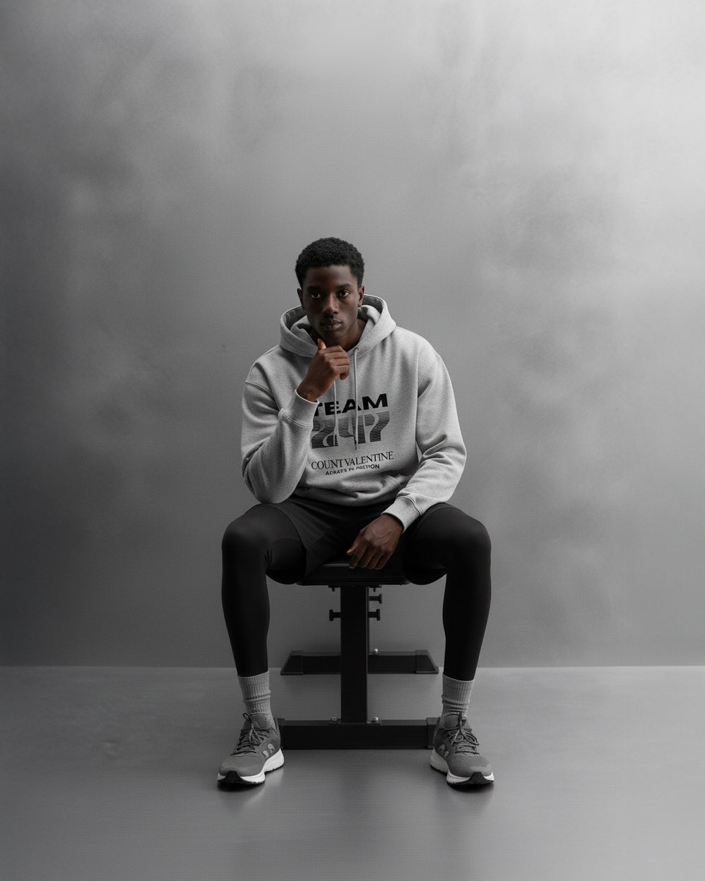 TEAM 247 GREY PERFORMANCE HOODIE