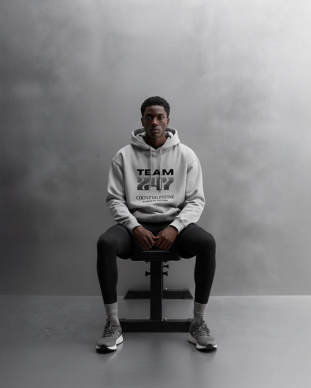 TEAM 247 GREY PERFORMANCE HOODIE