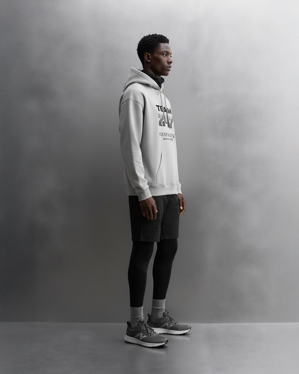 TEAM 247 GREY PERFORMANCE HOODIE