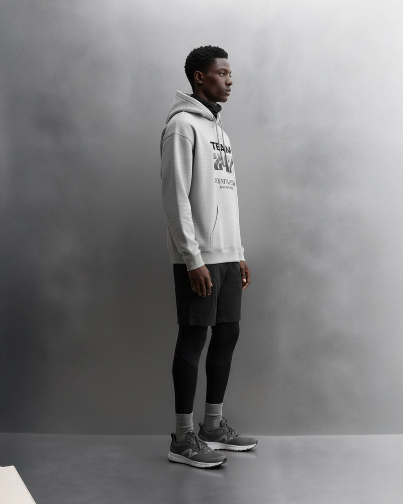 TEAM 247 GREY PERFORMANCE HOODIE