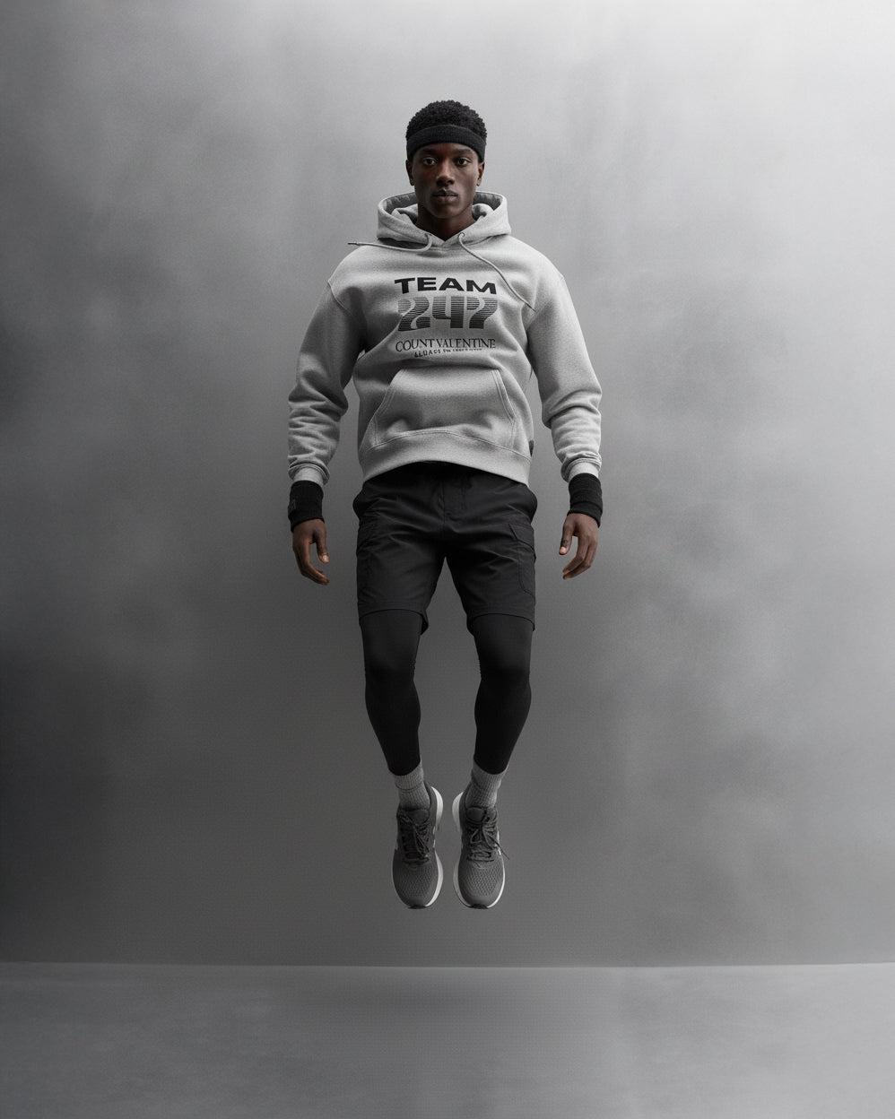 TEAM 247 GREY PERFORMANCE HOODIE