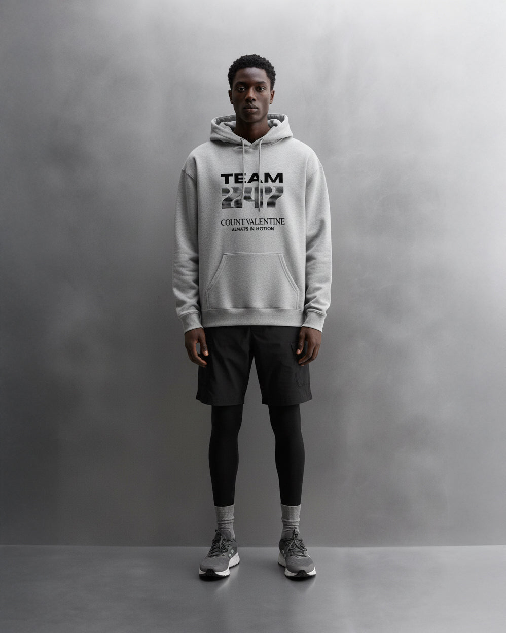 TEAM 247 GREY PERFORMANCE HOODIE