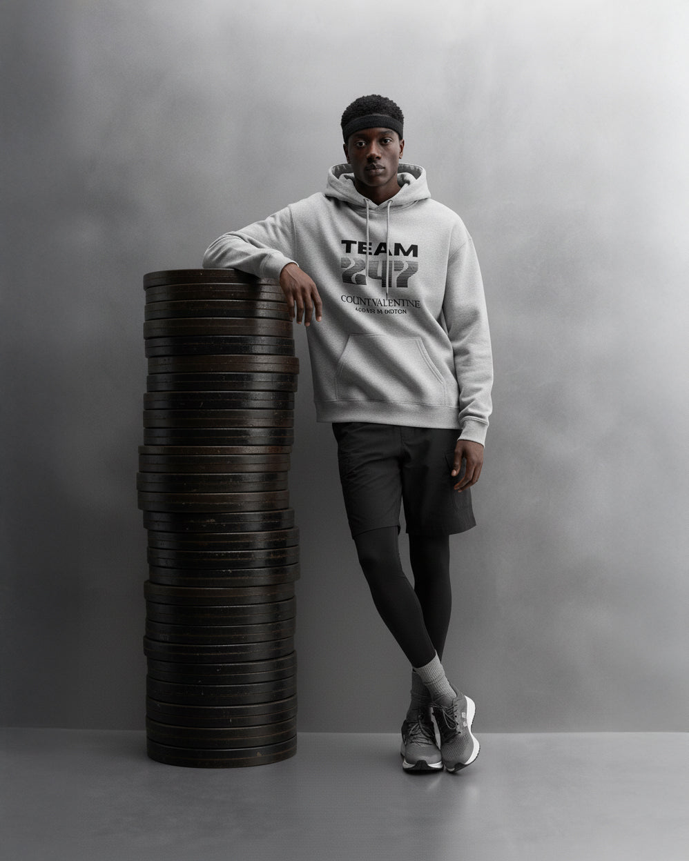 TEAM 247 GREY PERFORMANCE HOODIE