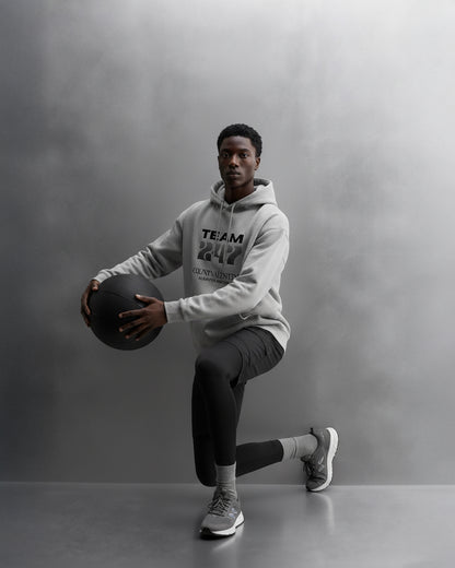 TEAM 247 GREY PERFORMANCE HOODIE