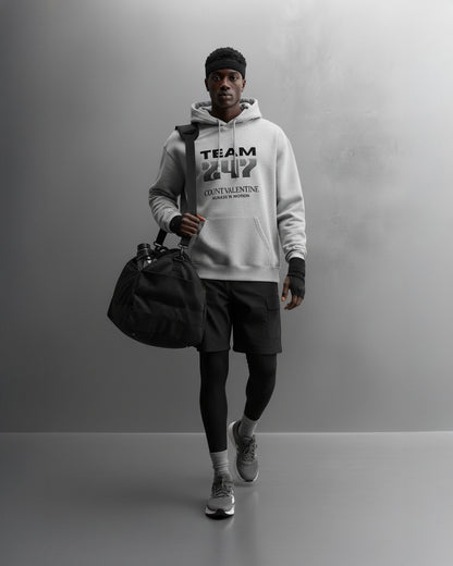 TEAM 247 GREY PERFORMANCE HOODIE
