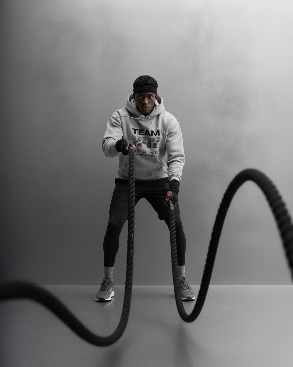 TEAM 247 GREY PERFORMANCE HOODIE