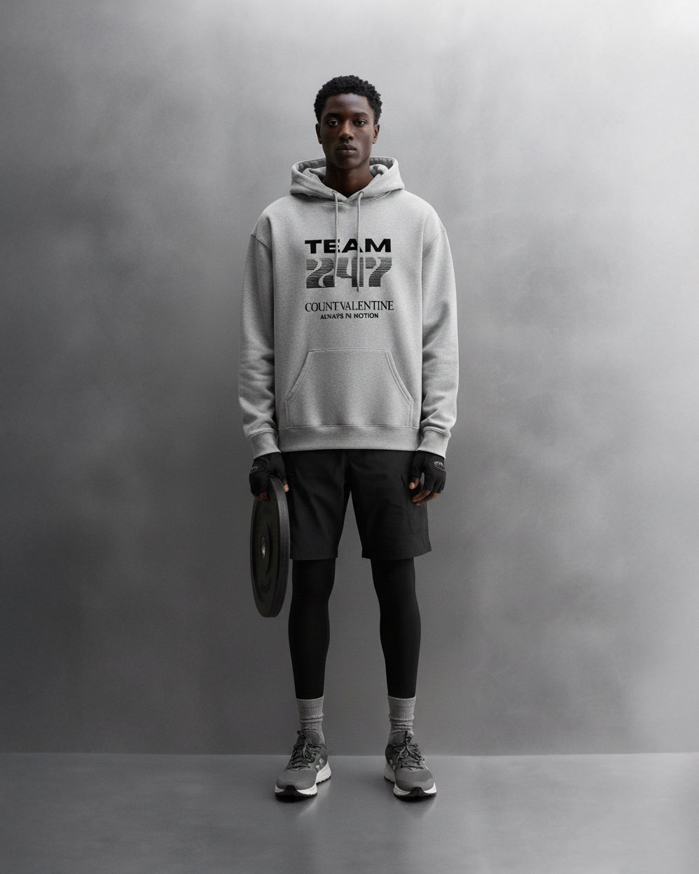 TEAM 247 GREY PERFORMANCE HOODIE