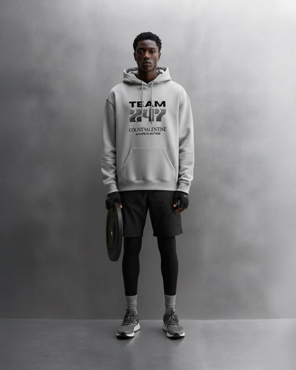 TEAM 247 GREY PERFORMANCE HOODIE