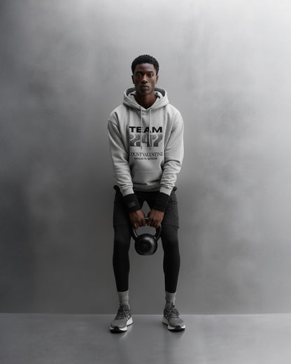 TEAM 247 GREY PERFORMANCE HOODIE