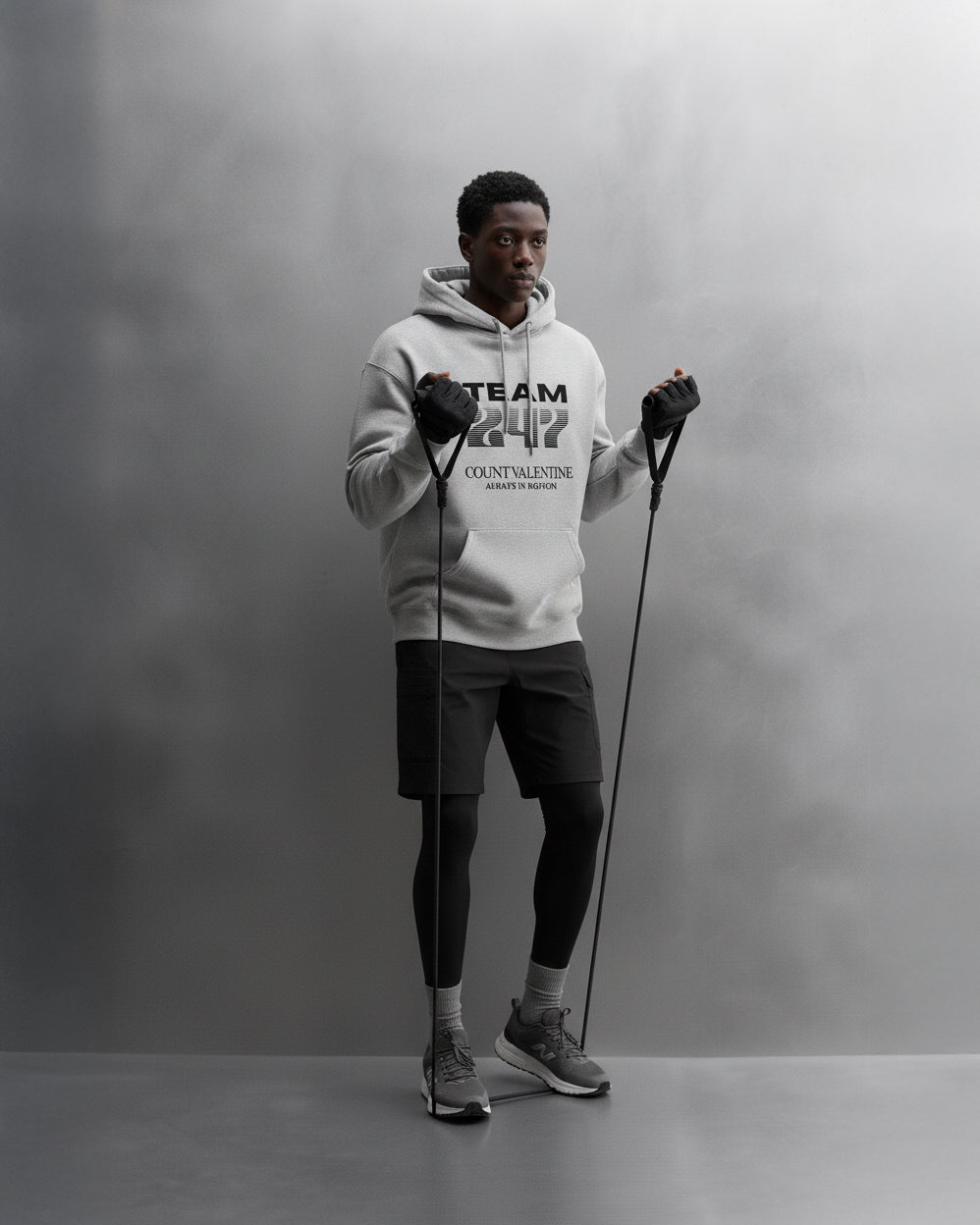 TEAM 247 GREY PERFORMANCE HOODIE