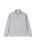 Half-Zip Rolled Edge Fleece Sweatshirt