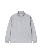Half-Zip Rolled Edge Fleece Sweatshirt