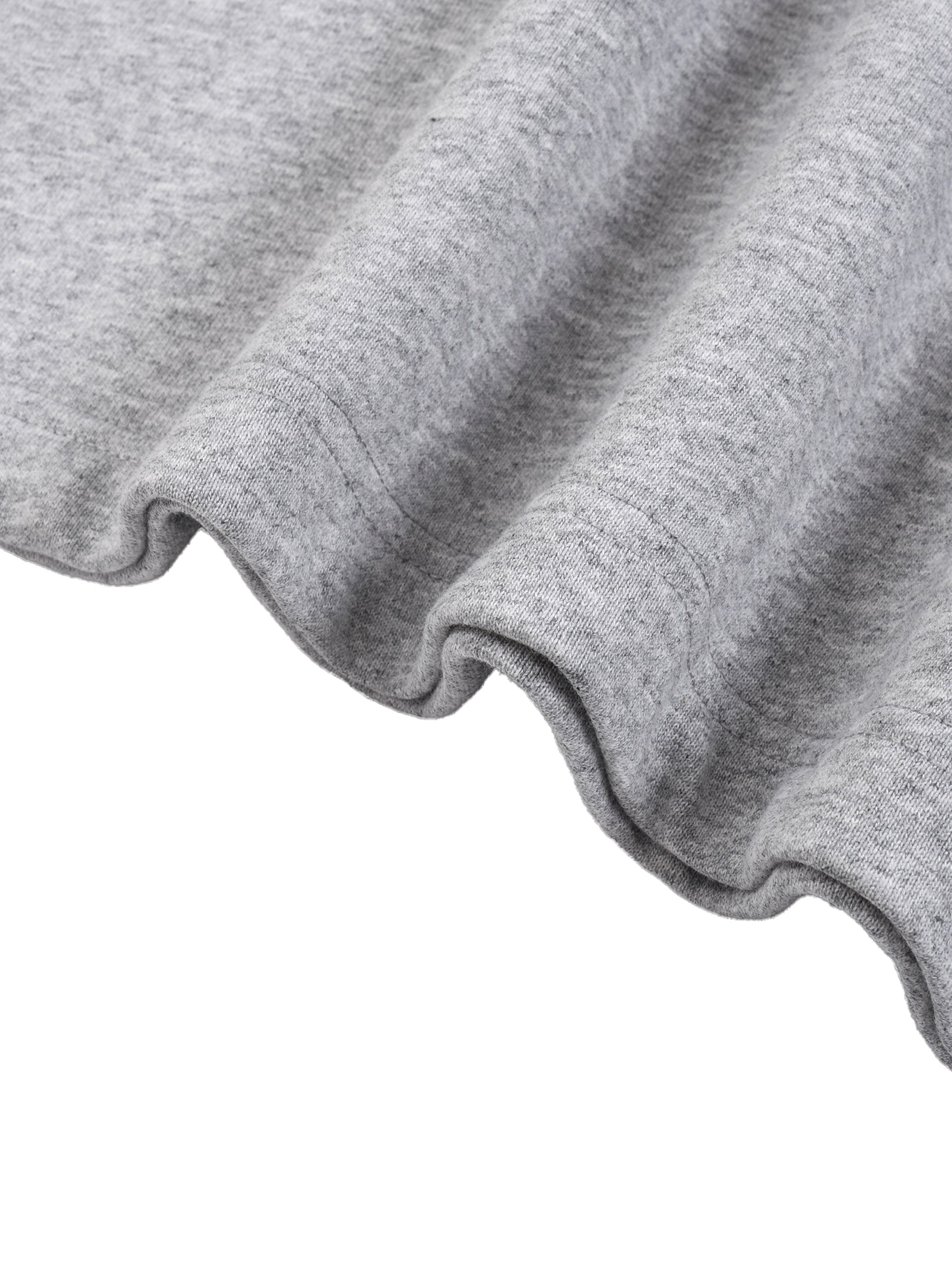 Half-Zip Rolled Edge Fleece Sweatshirt