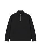 Half-Zip Rolled Edge Fleece Sweatshirt
