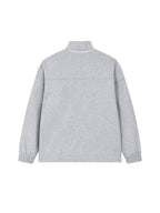 Half-Zip Rolled Edge Fleece Sweatshirt