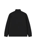 Half-Zip Rolled Edge Fleece Sweatshirt