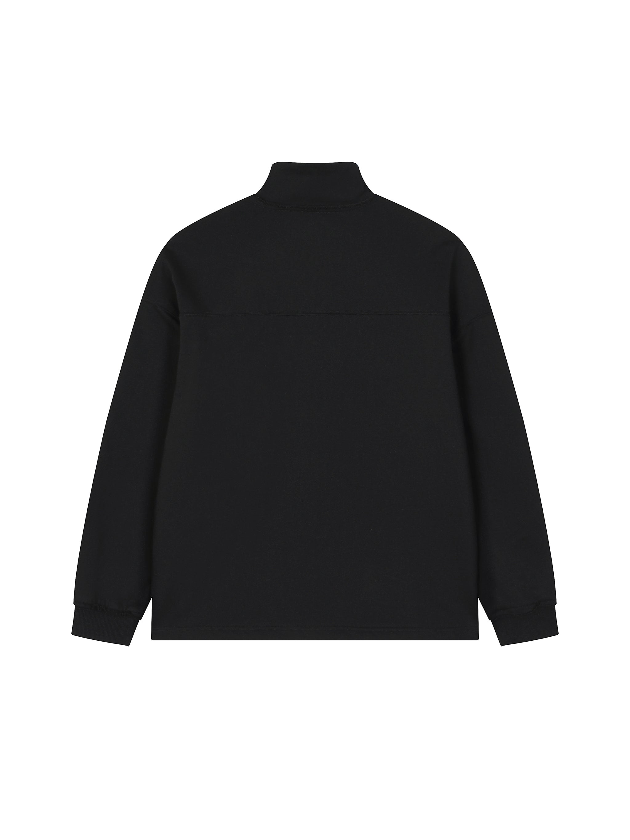 Half-Zip Rolled Edge Fleece Sweatshirt