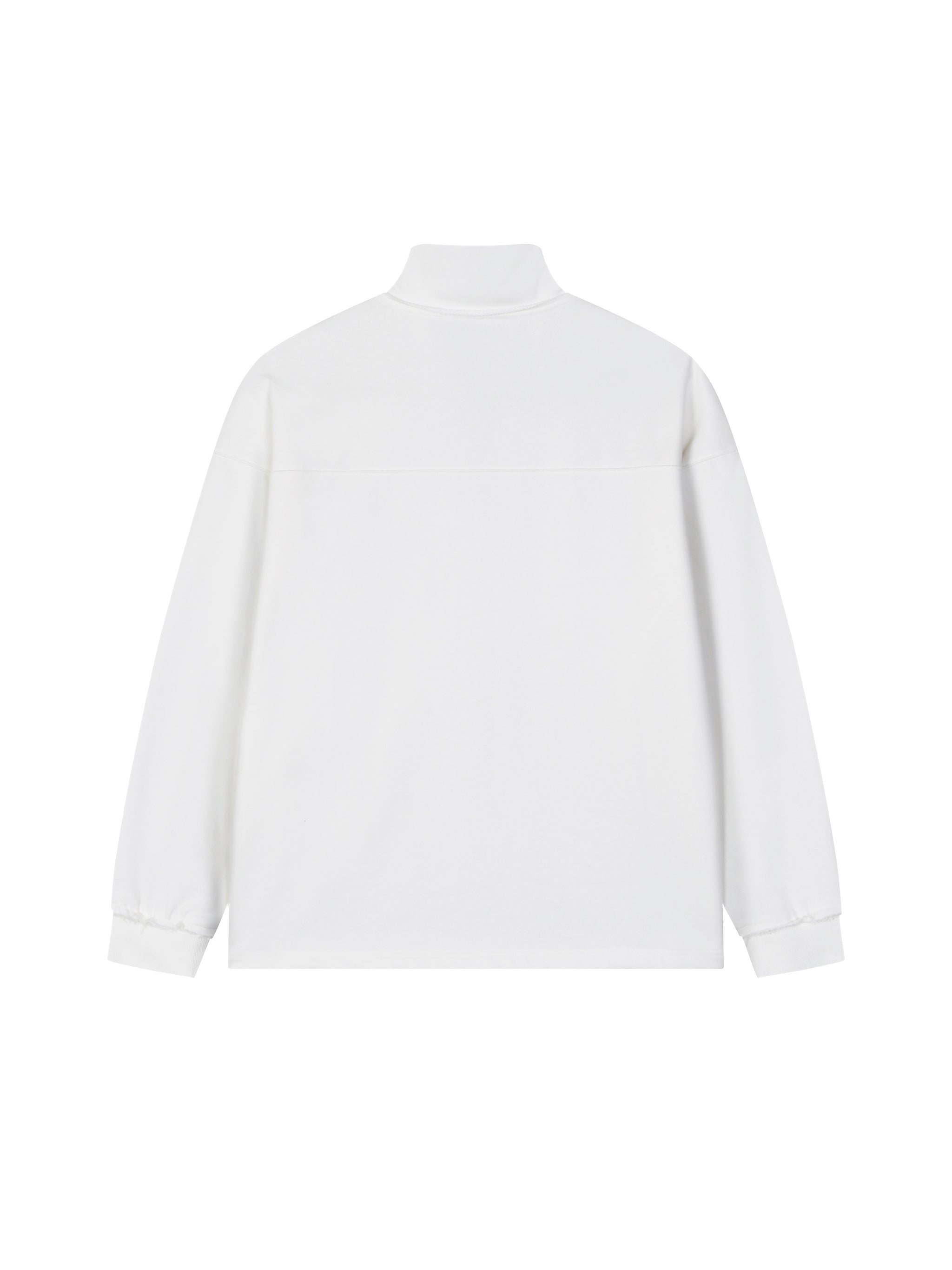 Half-Zip Rolled Edge Fleece Sweatshirt
