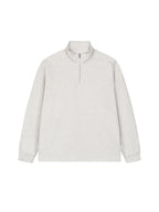 Half-Zip Rolled Edge Fleece Sweatshirt