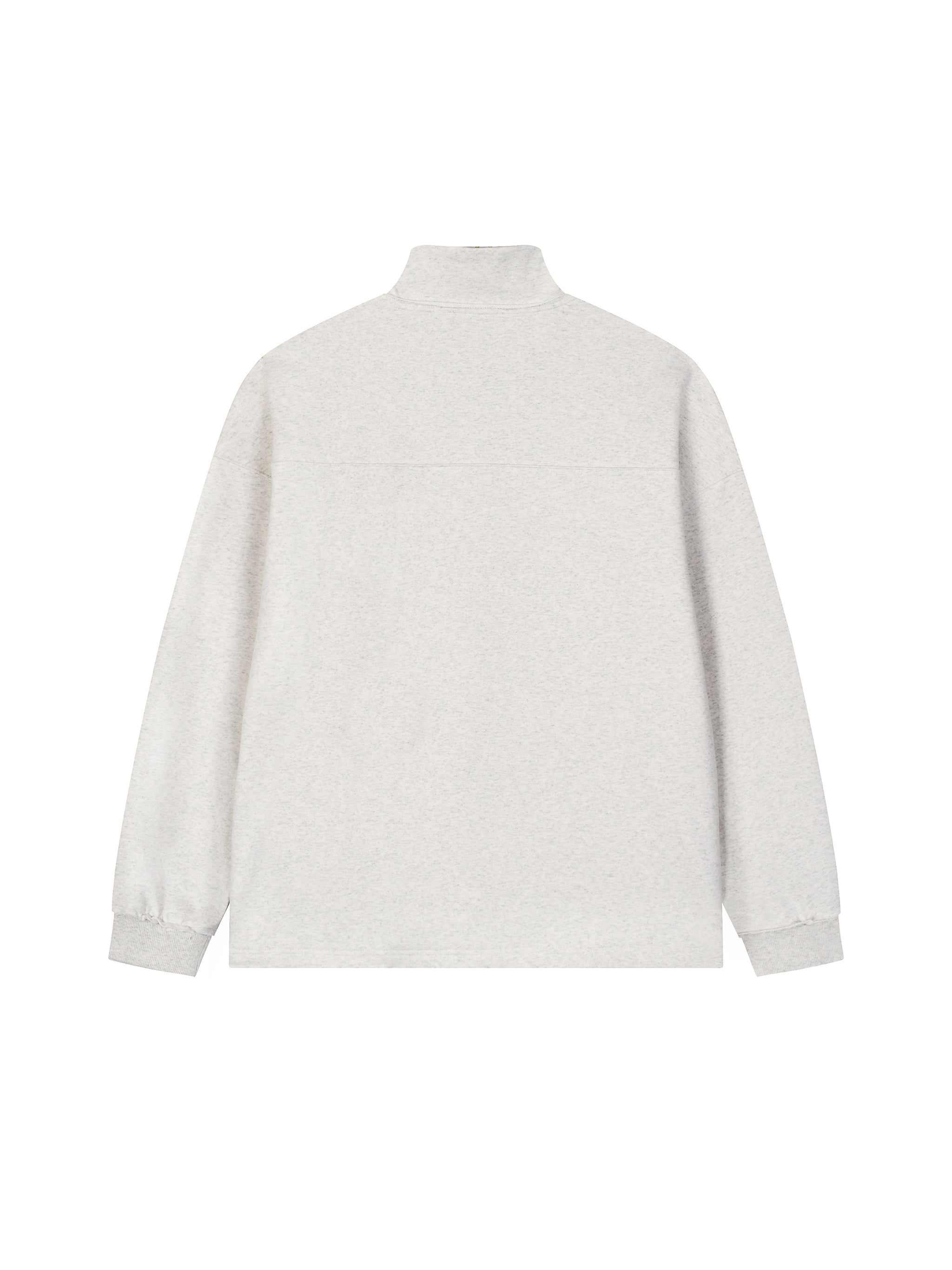 Half-Zip Rolled Edge Fleece Sweatshirt