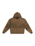 Hand-Frayed Sunfade Zip Hoodie