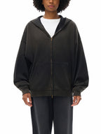 Hand-Frayed Sunfade Zip Hoodie