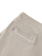 High-Waist Pocketed A-Line Skirt